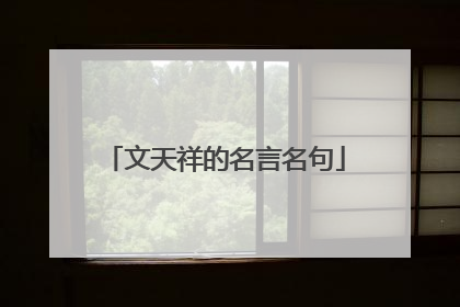 文天祥的名言名句