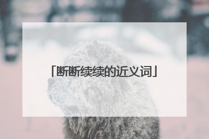 断断续续的近义词