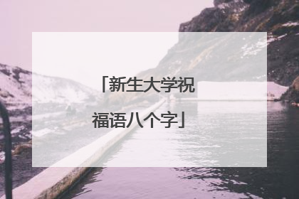 新生大学祝福语八个字