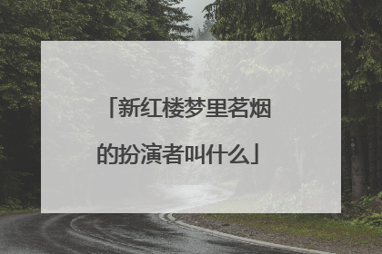 新红楼梦里茗烟的扮演者叫什么