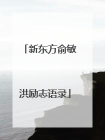 新东方俞敏洪励志语录
