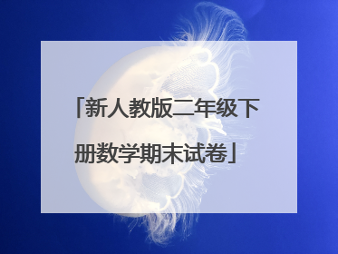 新人教版二年级下册数学期末试卷