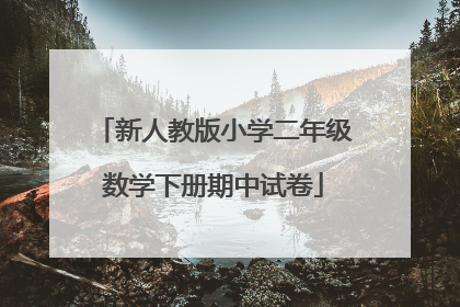 新人教版小学二年级数学下册期中试卷