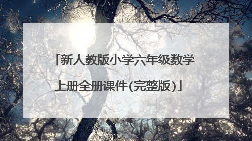新人教版小学六年级数学上册全册课件(完整版)
