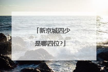 新京城四少是哪四位?