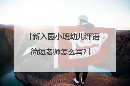 新入园小班幼儿评语简短老师怎么写?