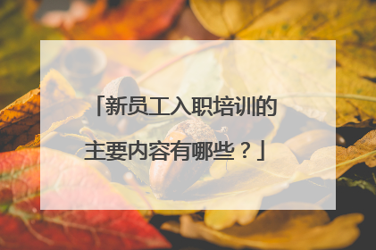 新员工入职培训的主要内容有哪些？