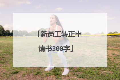 新员工转正申请书300字