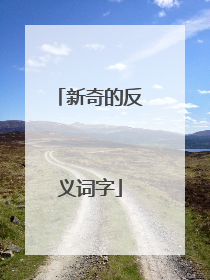 新奇的反义词字
