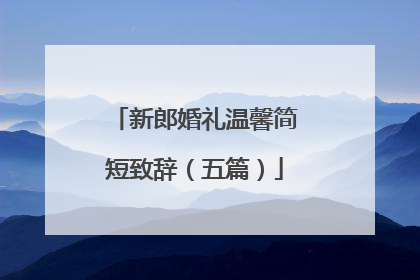 新郎婚礼温馨简短致辞（五篇）