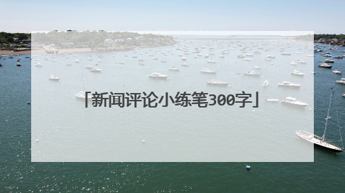 新闻评论小练笔300字