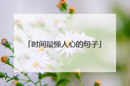 时间最懂人心的句子