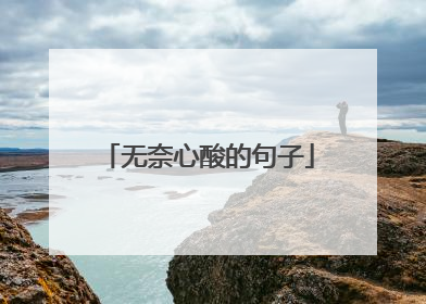 无奈心酸的句子