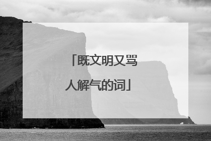 既文明又骂人解气的词