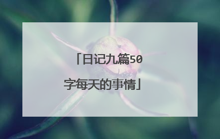 日记九篇50字每天的事情