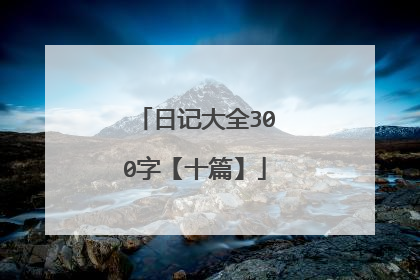 日记大全300字【十篇】