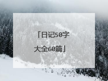 日记50字大全60篇