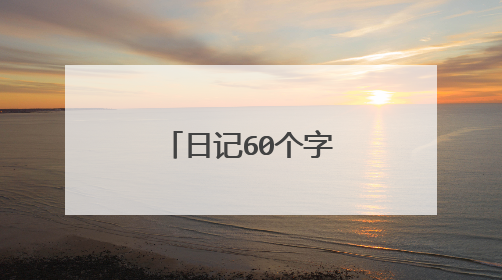 日记60个字的4 篇。