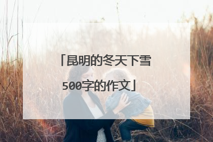 昆明的冬天下雪500字的作文