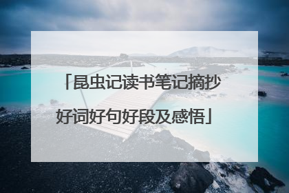 昆虫记读书笔记摘抄好词好句好段及感悟