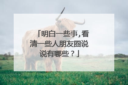 明白一些事,看清一些人朋友圈说说有哪些？