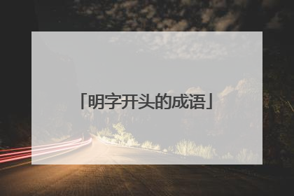 明字开头的成语