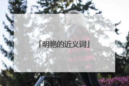 明艳的近义词