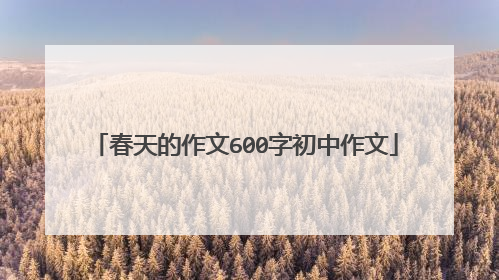 春天的作文600字初中作文