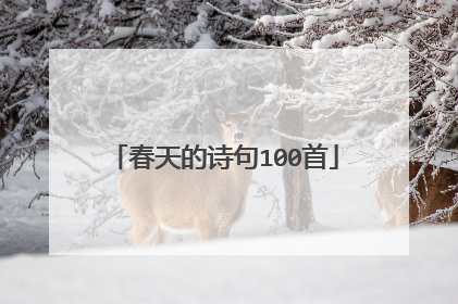 春天的诗句100首