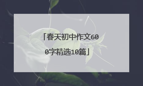 春天初中作文600字精选10篇