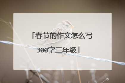 春节的作文怎么写300字三年级