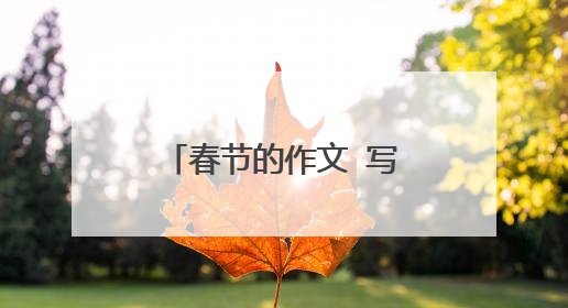 春节的作文 写事的 600字