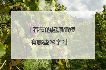 春节的起源简短有哪些20字?