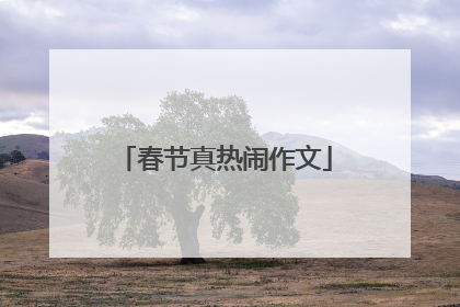 春节真热闹作文