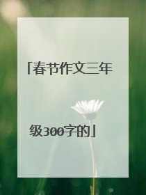 春节作文三年级300字的