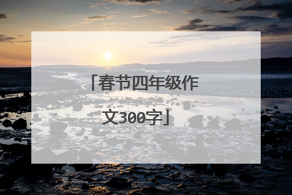 春节四年级作文300字