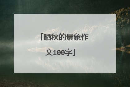 晒秋的景象作文100字