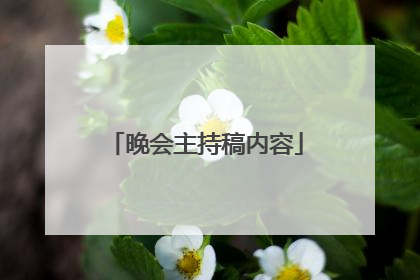 晚会主持稿内容