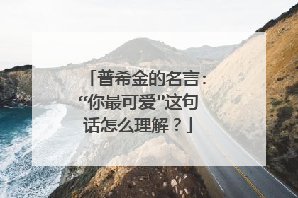 普希金的名言:“你最可爱”这句话怎么理解？