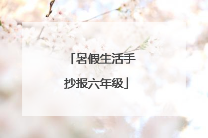 暑假生活手抄报六年级