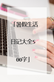 暑假生活日记大全500字