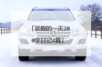 暑假的一天200字日记4篇