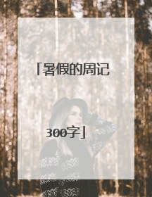 暑假的周记300字