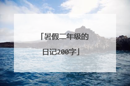 暑假二年级的日记200字