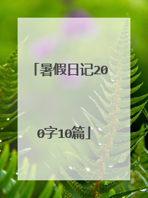 暑假日记200字10篇