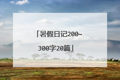 暑假日记200~300字20篇