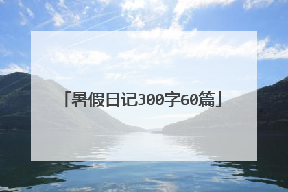 暑假日记300字60篇