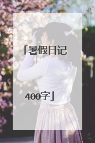暑假日记400字