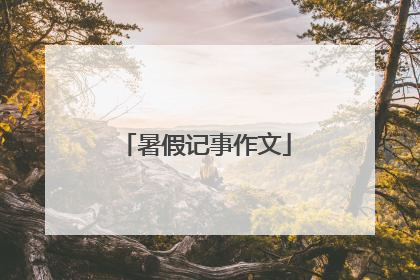 暑假记事作文