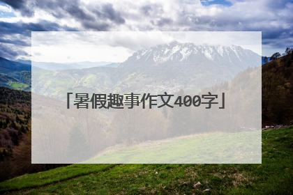 暑假趣事作文400字